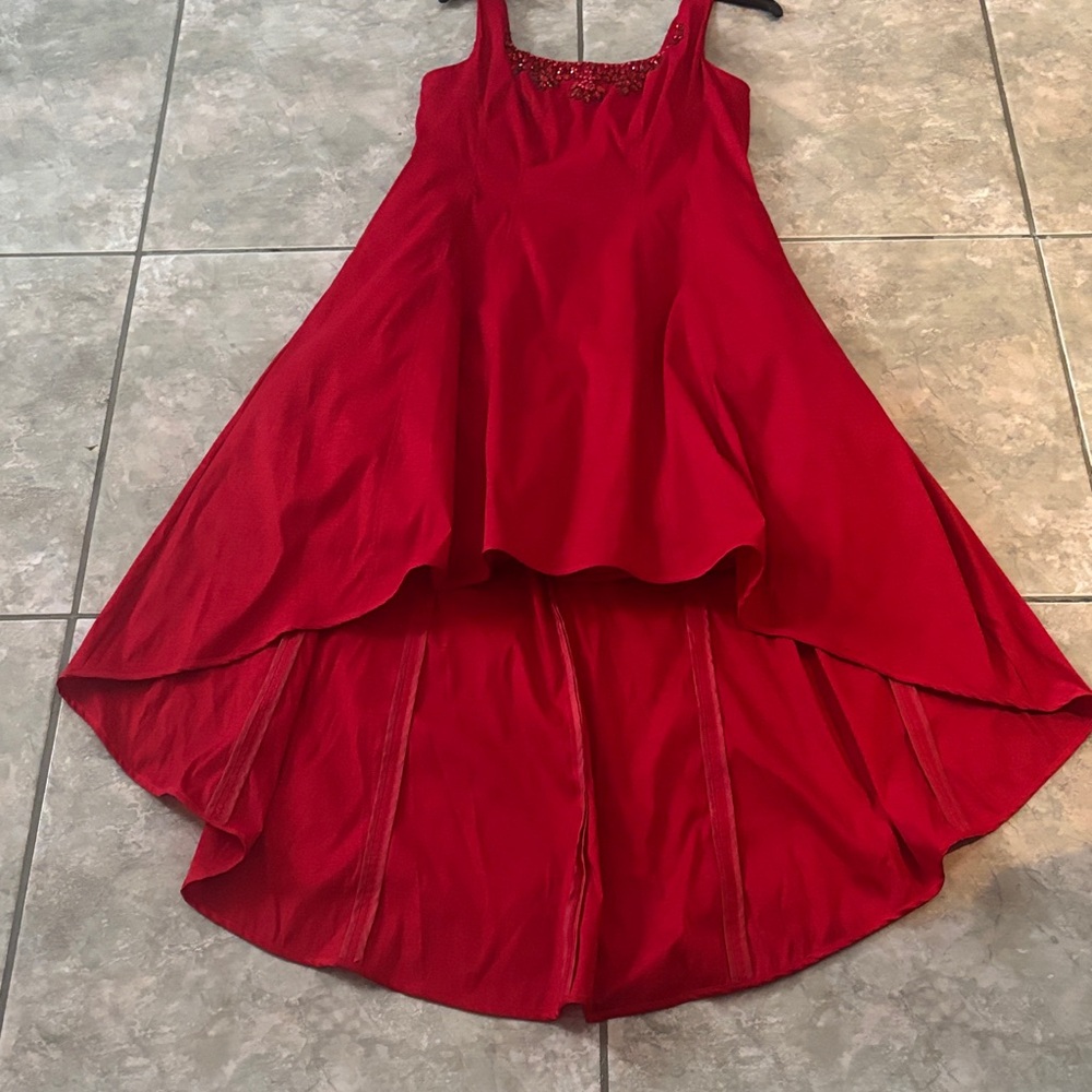 Nicole Miller Red High Low Dress